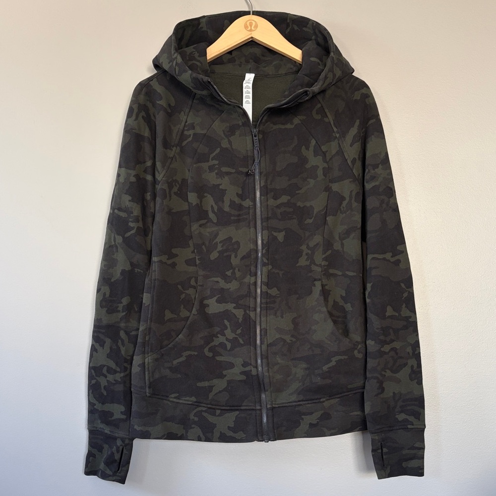NWT Lululemon Scuba Hoodie IV Size 12 ICMI Camo Green Black‎